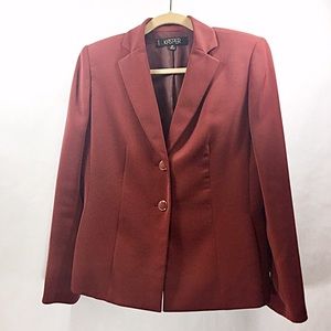 💝Kasper Cute Career Blazer Burgundy/Rust Color💝